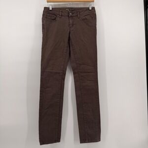 Prana Kara Jeans Womens 6/28 Brown Organic Cotton Stretch Straight Leg Pants